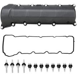 MITZONE Right Side Valve Cover With Gaskte And Bolts Compatible With 2001-2007 Dodge Ram 1500 Durango Dakot Jeep Commander Grand Cherokee 4.7L V8 Replace # 53021828AA 264-929
