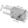 DC 12/24V Brushless Worm Motor Speed Reduction Gear Motor for Robots Locks DIY, Gear Motor 4~150Rpm (12V 23RPM)