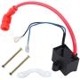 QAZAKY High Performance CDI Ignition Coil Compatible with 49cc - 50cc 60cc 66cc 80cc 2-stroke Engine Motor Motorized Bicycle Bike With Mounting Parts