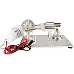 Teerwere Stirling Engine Motor Stirling Engine Balance Engine Motor Model Heat Steam Education DIY Model School Supplies Accessories (Color : Silver, Size : One Size)