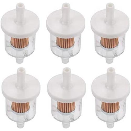 AloneGoer 6pcs 40 Micron 49019-0027 Fuel Filter Compatible with Kawasaki FX481V FX541V FX600V FX651V FX691V FX730V FX751V FX801V FX850V FX921V FX1000V 49019-0014 49019-7001 for 1/4 Inline