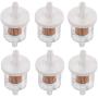 AloneGoer 6pcs 40 Micron 49019-0027 Fuel Filter Compatible with Kawasaki FX481V FX541V FX600V FX651V FX691V FX730V FX751V FX801V FX850V FX921V FX1000V 49019-0014 49019-7001 for 1/4 Inline