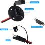 COMeap (2-Pack SAE Power Socket Sidewall Female Port to SAE Male Plug Flush-Mountable Connector Cable with SAE Polarity Reverse Adapter for Solar Panel Motorcycle Generator 12.5-inch(31.7cm)