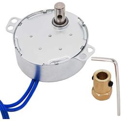 Twidec/2Pcs 7mm Connector Synchronous Motor AC100~127V 50/60HZ Turntable Synchron Motor 4W CW/CCW Electric Motor 5-6RPM/MIN+2Pcs Hexagon Shaft motor flexible coupling coupler+ Allen Wrench TYC-50-502P