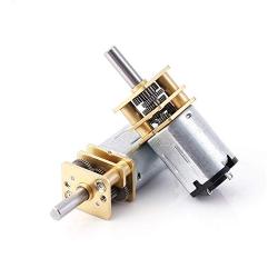 Ruimou DC 6V 100RPM Speed Reduction Motor N20 3mm Shaft Mini Metal Gearwheel Gear Motor with Full Metal Gearbox Micro Electric Motor for DIY Engine Toys(2 Pieces)