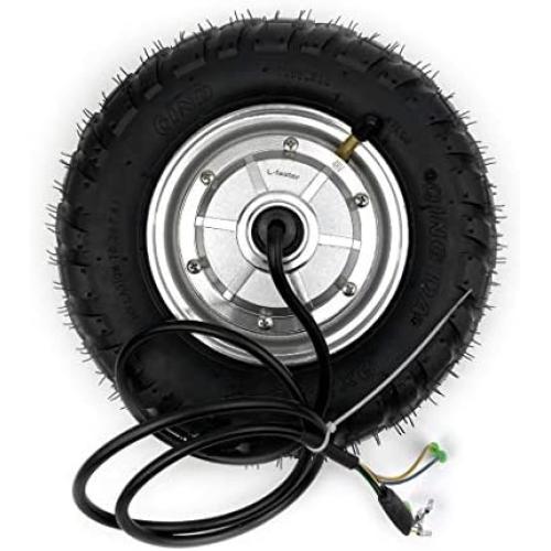 L-faster 36V48V 450W Brushless Hub Motor with Tubeless Tire Mountain Skateboard 9-Inch Single Shaft Hub Motor Wheel