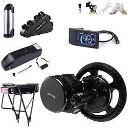 BAFANG 48V 500W Mid Drive Kit : BBS02 Motor with Battery (Optional), 8Fun Electric Bike Mid Mount Motor with Display & Chainring, DIY eBike Conversion Kit for Mountain Road Commuter Bicycle