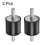 uxcell M10 Rubber Mounts, 2pcs Male/Male Shock Absorber, for Motor Generator Compressor Garage Reverse Pump Impact Air Generator Bobbins, D40mmxH40mm