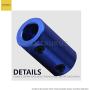 CENTAURUS 5Pcs Motor Wheel Coupling Coupler Connector 3D Shaft Rigid Stepper Motor 5mm to 8mm with Screw Alumlnum Alloy Casing Blue