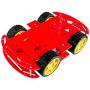 Vehicles-OCS 4 Wheel Plastic Stable with Speed Tacho DIY Mechanical Structure Motor Chassis Kits Spare Parts Doule-Layer Smart Car - (Color: Transparent)