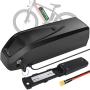 Jieoto E-Bike Lithium-ion Battery 48V 12.5AH Ebike Battery with Charger and BMS Protection Board Safe Lock, for E-Bike Battery 250W 350W 500W 650W Motor