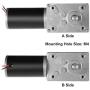 uxcell Double Shaft Worm Gear Motor DC 12V 5RPM High Torque Speed Reduction Motor with Metal Gearbox