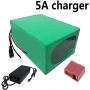 Jieoto 24V 30AH Battery Lithium Battery 30000mAh for Electric Bicycle Moped/Electric/Li Ion Battery Pack with Charger, for 200W ~ 500W Motor