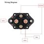 YIXIN 12V Starter Solenoid Relay 89-817109A3 89-817109A2 89-817109A1 Compatible With Mercury Marine 75 80 90 100 105 115 V135 V150 V175 V200 V225 V250