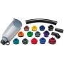 Powerbuilt 17 Piece Oil Funnel Set with Color Coded Vehicles Adapters for Cars, No Spill - 240151