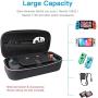 NexiGo Nintendo Switch Accessories Holiday Bundle, Ergonomic Controller (Black) for Nintendo Switch with 6-Axis Gyro, Dual Motor Vibration, Game Storage Case with 10 Game Card Holders