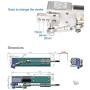 BEMONOC DIY Design DC 12V Linear Actuator Reciprocating Motor 16RPM Stroke 70mm Adjustable+Switching Power Supply 110V-240V+PWM Speed Controller