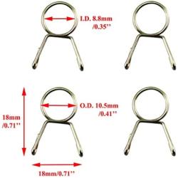 PRO BAT 9.85-Foot Length Stretchy 0.2 I.D. Fuel Line+8pcs 0.35