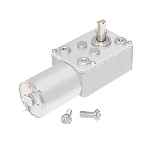 AZSSMUK DC 12V 9RPM Worm Geared Small Motor 6mm Female Shaft High Torque Turbine Reducer