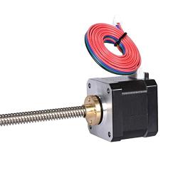 MengQi NEMA 17 Stepper Motor with Integrated 400mm T8 Lead Screw for Prusa i3, Reprap Corexy, MP Select Mini 3D Printers and CNC Mile Routers