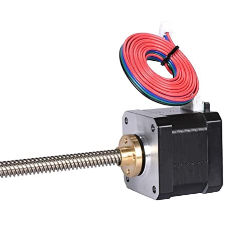 MengQi NEMA 17 Stepper Motor with Integrated 400mm T8 Lead Screw for Prusa i3, Reprap Corexy, MP Select Mini 3D Printers and CNC Mile Routers