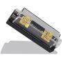 DWARFOO 2 Pack ANL Fuse Holder Clear Shell 100A ANL Gold Plated Fuses for 0/2/4/8 Gauge Car Audio Amplifier (100A, black)
