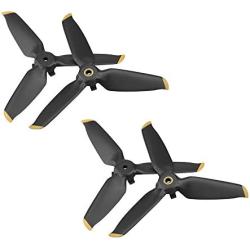 Propeller Spare Blades for DJI FPV Drone Accessories (Gold) - Gift Propeller Motor Dust-Proof Protection Cover