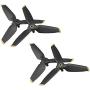 Propeller Spare Blades for DJI FPV Drone Accessories (Gold) - Gift Propeller Motor Dust-Proof Protection Cover