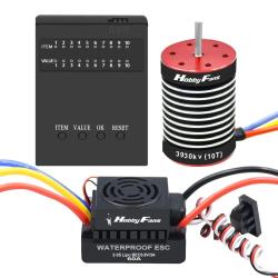 Hobby Fans F540 3930KV Sensorless Brushless Motor with 60A ESC Electronic Speed Controller Programming Card Waterproof Motor ESC Combo 3.175mm Shaft for 1/10 RC Car Truck