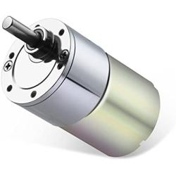 Greartisan DC 12V/24V 5-1000RPM Gear Motor High Torque Electric Micro Speed Reduction Geared Motor Eccentric Output Shaft 37mm Diameter Gearbox