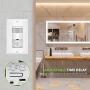 TOPGREENER Motion Detector Light Switch, in Wall Sensor Switch, Occupancy Sensor Switch 500W LED CFL 1/4HP, Wall Plates Included, Neutral Wire Required, TDOS5, White, 2 Pack