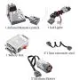 YYUNA Power Functions Motor Kit, 6Pcs Building Blocks Power Kit with 2Medium Motor, 1Battery Box, 15CM Extension Cords, LED Lights, Programming Education Toys Accessories