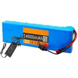 Jieoto 36V 14AH Lithium Battery Pack 14000mAh 10S 3P E-Bike Rechargeable Battery Fit for E-Bike Scooter Power Tools Tricycle 500W-50W Motor (with 42V Charger and BMS)