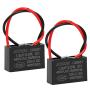 BEEYUIHF CBB61 Fan Capacitor 1.8UF 450V AC 50/60Hz 2 Wire for Fan/Ceiling Fan Motor Start Run Capacitance(Pack of 2Pcs)