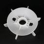 uxcell Motor Fan Blade 215mmx43mm Round Shape Bore White Engineering Plastic with 6 Vanes