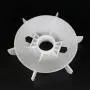 uxcell Motor Fan Blade 215mmx43mm Round Shape Bore White Engineering Plastic with 6 Vanes