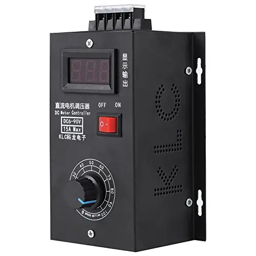 PWM DC Motor Speed Controller, Keenso High Precision DC 6-90V 15A DC Motor Controller, Universal 0.01-1000W 16KHz PWM Variable Speed Control Generator Kit with Output Volt LED Display