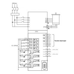 GOWE 200W AC Servo Motor+Drive Kits ACM6002L2H-10-B+L5-400 Servo Drive Controller 91ozin 0.64NM 2.1A with 2500ppr Encoder