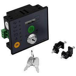 Generator Controller, Manual Start Generator Controller Panel Board with Keys for Generator Control Module, LCD Generator Controller Module Control Panel for Manually Starting and Stopping