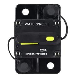 120 Amp Circuit Breaker,with Manual Reset,12V-48V DC, for Car Marine Trolling Motors Boat ATV Manual Power Protect and Automotive Marine Boat Audio System Protection