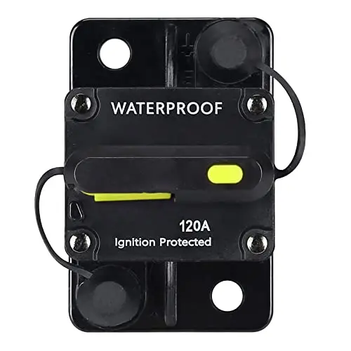120 Amp Circuit Breaker,with Manual Reset,12V-48V DC, for Car Marine Trolling Motors Boat ATV Manual Power Protect and Automotive Marine Boat Audio System Protection