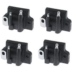 Ignition Coil for Johnson Outboard Motor Evinrude 1985-2005 4HP to 300HP 60hp 70 hp 90 hp 100hp 115hp 125hp 140hp 200 hp 225hp Replaces 18-5179 183-2508 582508 72010 4 Packs