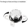 uxcell KSD301 Thermostat 40°C/104°F 10A N.C Adjust Snap Disc Temperature Switch for Microwave,Oven,Coffee Maker 2pcs