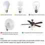 Universal Ceiling Fan Remote Control and Receiver Kit, Replacement for Harbor Breeze, Hampton Bay, Hunter, Honeywell, w/ Light Dimmer, 3-Speed, FAN28R FAN-53T 2AAZPFAN53T KUJCE9103 FAN-11T UC7030T