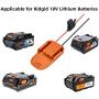 Power Wheel Adapter for Ridgid AEG 18V Hyper li-ion Battery with Fuse & Wire terminals, Power Connector for Rc Car, 14 Gauge Robotics, Rc Truck, DIY use, Work for Rigid L1815R B1820R L1830R Battery