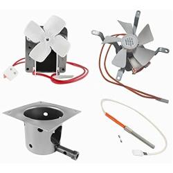 BBQ-PLUS Auger Motor, Grill Induction Fan, Fire Burn Pot and Hot Rod Ignitor Kit Replacement for Pit Boss and Traeger Wood Pellet Grill with Screws and Fuse