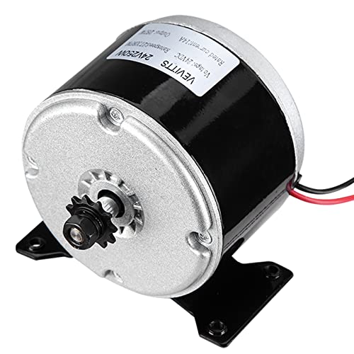 Vevitts 250W Brushed Electric Motor, Small Brushed Permanent Magnet Electric Motor for E Scooter Drive Speed Control 24V 2700RPM