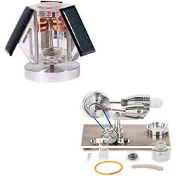 Sunnytech Mini Solar Vertical Mendocino Motor Hot Air Stirling Engine QZ08A-SC010