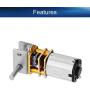 Heyiarbeit 6V 10RPM DC Worm Gear Motor High Torque Turbine Worm Gear Reduction Motor Reversible Speed Reducing Electric Gear Box Motor for DIY Robot Door Lock