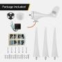 Dyna-Living Wind Turbine Generator Kit 400W DC 12V Wind Turbine Motor 3 Blades Wind Power Generator with Charge Controller for Home Marine Industrial Energy(Not Included mast)